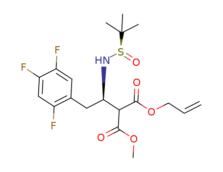 1-allyl-3-methyl {(R)-1-[((R)-tert-butylsulfinyl)amino]-2-(2,4,5-trifluorophenyl)ethyl}malonate
