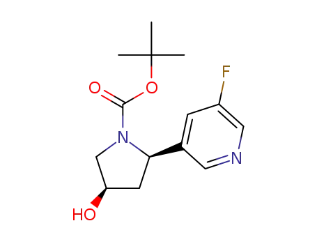 tert-butyl (2R,4R)-2-(5-fluoropyridin-3-yl)-4-hydroxypyrrolidine-1-carboxylate