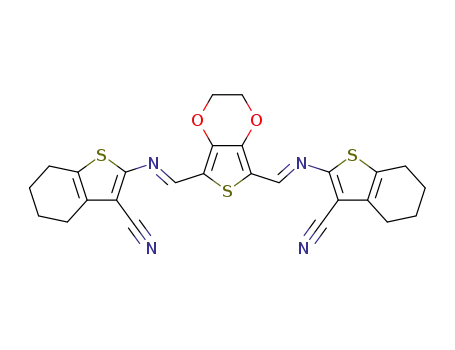 2,2'-(((1E,1'E)-(2,3-dihydrothieno[3,4-b][1,4]dioxine-5,7-diyl)bis(methanylylidene))bis(azanylylidene))bis(4,5,6,7-tetrahydrobenzo[b]thiophene-3-carbonitrile)