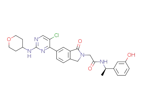 2-(6-{5-chloro-2-[(oxan-4-yl)amino]pyrimidin-4-yl}-1-oxo-2,3-dihydro-1H-isoindol-2-yl)-N-[(1R)-1-(3-hydroxyphenyl)ethyl]acetamide
