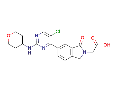 2-(6-{5-chloro-2-[(oxan-4-yl)amino]pyrimidin-4-yl}-1-oxo-2,3-dihydro-1H-isoindol-2-yl)acetic acid