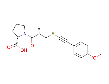 ((S)-3-(((4-methoxyphenyl)ethynyl)thio)-2-methylpropanoyl)-L-proline