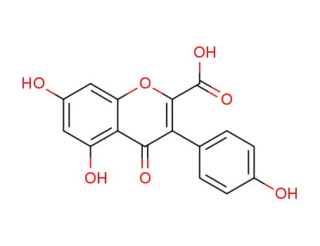 Molecular Structure of 22151-32-2 (4H-1-Benzopyran-2-carboxylic acid,
5,7-dihydroxy-3-(4-hydroxyphenyl)-4-oxo-)