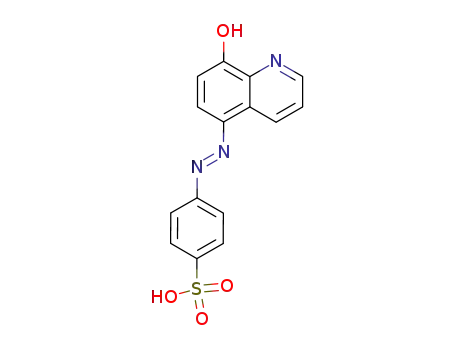 Benzenesulfonic acid, 4-[2-(8-hydroxy-5-quinolinyl)diazenyl]- cas  574-70-9