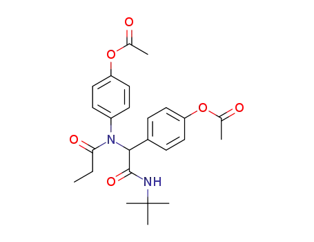 N-(4-acetoxyphenyl)-N-(1-(4-acetoxyphenyl)-2-(tertbutylamino)-2-oxoethyl)propionamide