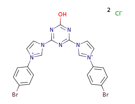 2-hydroxy-4,6-bis(4-bromophenylimidazolium)-1,3,5-triazinide dichloride