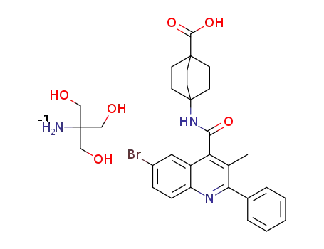 4-{[(6-bromo-3-methyl-2-phenylquinolin-4-yl)carbonyl]amino}bicyclo[2.2.2]octane-1-carboxylic acid 2-amino-2-(hydroxymethyl)propane-1,3-diol salt