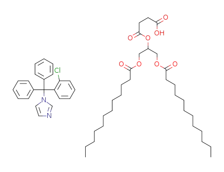 4-((1,3-bis(dodecanoyloxy)propan-2-yl)oxy)-4-oxobutanoate 1-((2-chlorophenyl)diphenylmethyl)-1H-imidazol-3-ium