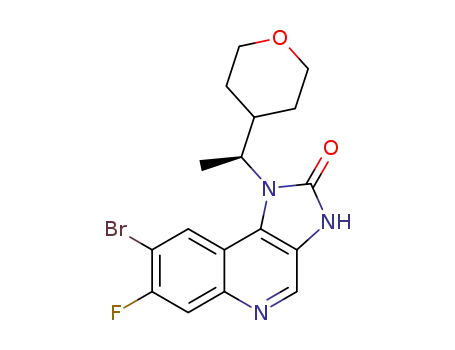 (S)-8-bromo-7-fluoro-1-(1-(tetrahydro-2H-pyran-4-yl)ethyl)-1H-imidazo[4,5-c]quinolin-2(3H)-one