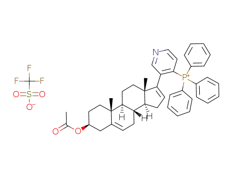 (3-((3S,8R,9S,10R,13S,14S)-3-acetoxy-10,13-dimethyl-2,3,4,7,8,9,10,11,12,13,14,15-dodecahydro-1H-cyclopenta[a]phenanthren-17-yl)pyridin-4-yl)triphenylphosphonium trifluoromethanesulfonate