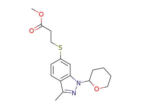 methyl 3-((3-methyl-1-(tetrahydro-2H-pyran-2-yl)-1H-indazol-6-yl)thio)propanoate