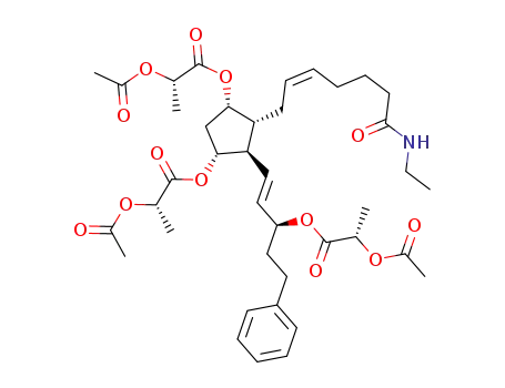 (S)-2-acetoxypropionic acid (1S,2R,3R,4R)-4-((S)-2-acetoxypropionyloxy)-3-[(E)-(S)-3-((S)-2-acetoxypropionyloxy)-5-phenylpent-1-enyl]-2-((Z)-6-ethylcarbamoylhex-2-enyl)cyclopentyl
