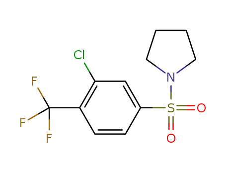 1-((3-chloro-4-(trifluoromethyl)phenyl)sulfonyl)pyrrolidine