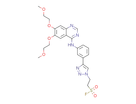 2-(4-(3-((6,7-bis(2-methoxyethoxy)quinazolin-4-yl)amino)phenyl)-1H-1,2,3-triazol-1-yl)ethane-1-sulfonyl fluoride