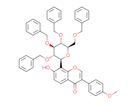 7-hydroxy-4'-methoxy-8-C-(2,3,4,6-tetra-O-benzyl-β-D-glucocopyranosyl)isoflavone