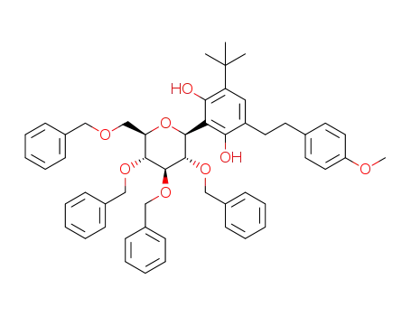 4-(4-methoxyphenethyl)-6-tert-butyl-2-C-(2,3,4,6-tetra-O-benzyl-β-D-glucopyranosyl)-1,3-dihydroxybenzene