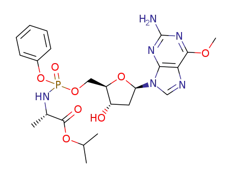 isopropyl (2S)-2-{[((2‘-deoxy-O6-methylguanosine)-5'-yloxy)(phenoxy)phosphoryl]amino}propanoate