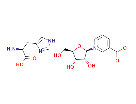 1-((2R,3R,4S,5R)-3,4-dihydroxy-5-(hydroxymethyl)tetrahydrofuran-2-yl)pyridin-1-ium-3-carboxylate (S)-2-ammonio-3-(1H-imidazol-4-yl)propanoate