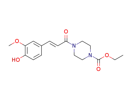 (E)‐ethyl 4‐(3‐(4‐hydroxy‐3‐methoxyphenyl)acryloyl)piperazine‐1‐carboxylate