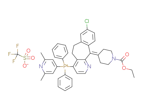 (8-chloro-11-(1-(ethoxycarbonyl)piperidin-4-ylidene)-6,11-dihydro-5H-benzo[5,6]cyclohepta[1,2-b]pyridin-4-yl)(2,6-dimethylpyridin-4-yl)diphenylphosphonium trifluoromethanesulfonate