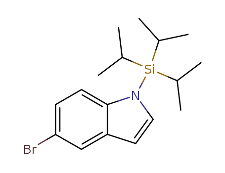 Molecular Structure of 128564-66-9 (5-BROMO-1-(TRIISOPROPYLSILYL)-1H-INDOLE)