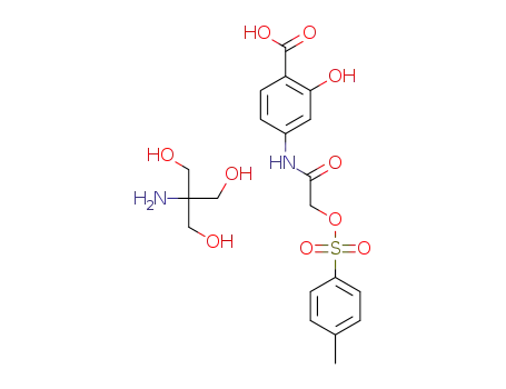 2-hydroxy-4-[[2-[[(4-methylphenyl)sulfonyl]oxy]acetyl]amino]benzoic acid 2-amino-2-(hydroxymethyl)-1,3-propanediol
