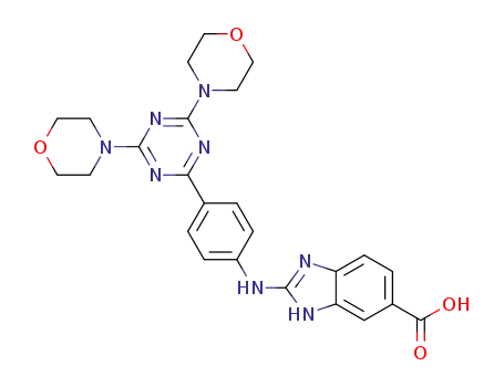 2-((4-(4,6-bismorpholine-1,3,5-triazin-2-yl)phenyl)amino)-1H-benzo[d]imidazole-6-carboxylic acid