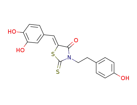 5-(3,4-dihydroxybenzylidene)-3-[2-(4-hydroxyphenyl)ethyl]-2-thioxothiazolidine-4-one