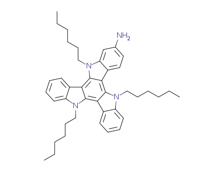 5,10,15-trihexyl-10,15-dihydro-5H-diindolo[3,2-a:3’,2’-c]carbazole-2-amine