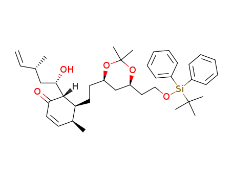 <4S-<4α,5α(4S*,4S*),6β(1R*,3S*)>>-5-<2-<6-<2-<<(1,1-dimethylethyl)diphenylsilyl>oxy>ethyl>-2,2-dimethyl-1,3-dioxan-4-yl>ethyl>-6-(1-hydroxy-3-methyl-4-pentenyl)-4-methyl-2-cyclohexen-1-one