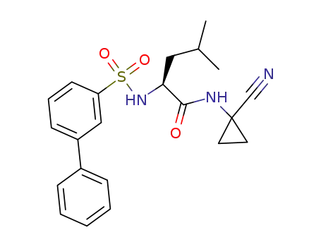 (biphenyl-3-yl)sulfonyl-(S)-leucylaminocyclopropane nitrile