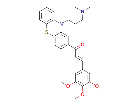(E)-1-(10-(3-(dimethylamino)propyl)-10H-phenothiazin-2-yl)-3-(3,4,5-trimethoxyphenyl)prop-2-en-1-one
