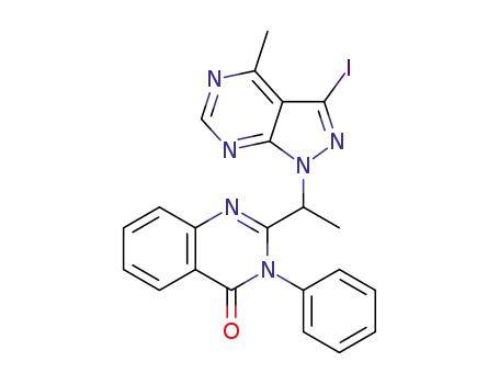 2-(1-(4-amino-3-iodo-1H-pyrazolo[3,4-d]pyrimidin-1-yl)ethyl)-3-phenylquinazolin-4(3H)-one