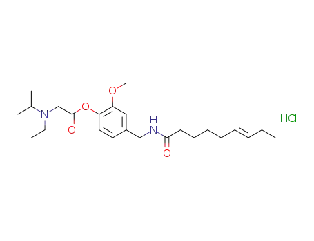 (E)-2-methoxy-4-((8-methylnon-6-enoylamino)methyl)phenyl N-ethyl-N-isopropylglycine hydrochloride
