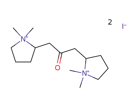 1,1,1',1'-tetramethyl-2,2'-(2-oxo-propanediyl)-bis-pyrrolidinium; diiodide