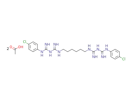 Molecular Structure of 56-95-1 (Chlorhexidine Diacetate)