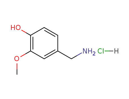 Molecular Structure of 7149-10-2 (4-Hydroxy-3-methoxybenzylamine hydrochloride)
