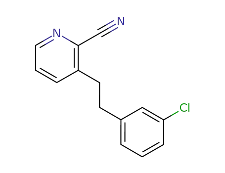 Molecular Structure of 31255-57-9 (3-[2-(3-Chlorophenyl)ethyl]-2-pyridinecarbonitrile)