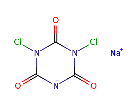 Molecular Structure of 2893-78-9 (Sodium dichloroisocyanurate)