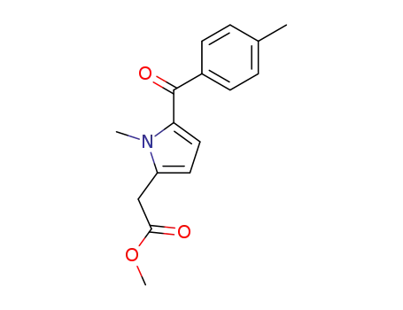 Molecular Structure of 33369-52-7 (methyl 1-methyl-5-(4-methylbenzoyl)-1H-pyrrole-2-acetate)