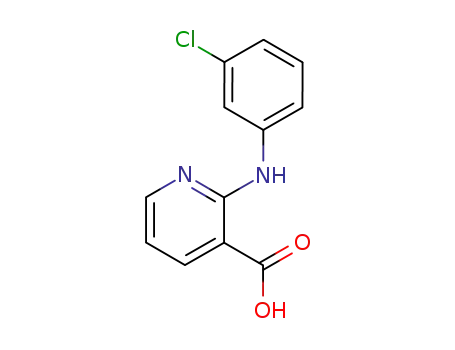 Molecular Structure of 57978-41-3 (3-Pyridinecarboxylic acid, 2-[(3-chlorophenyl)amino]-)