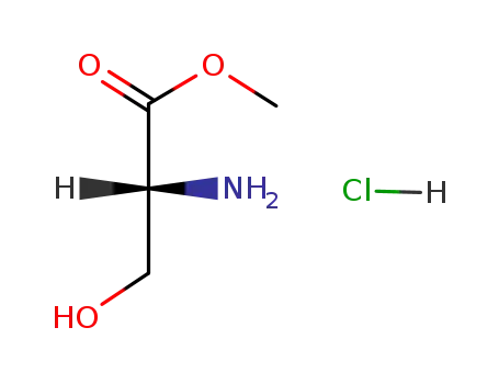 Molecular Structure of 5874-57-7 (D-Serine methyl ester hydrochloride)