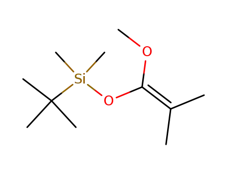 Molecular Structure of 89337-62-2 (Silane,
(1,1-dimethylethyl)[(1-methoxy-2-methyl-1-propenyl)oxy]dimethyl-)