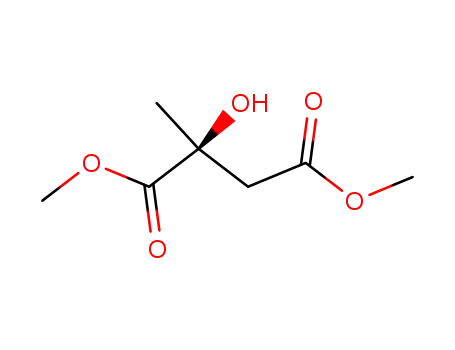 Molecular Structure of 38574-61-7 (Butanedioic acid, 2-hydroxy-2-methyl-, dimethyl ester, (2S)-)