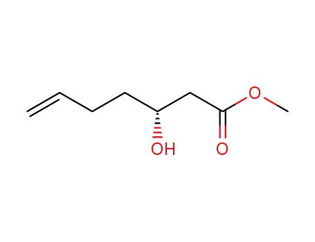 Molecular Structure of 82065-64-3 (6-Heptenoic acid, 3-hydroxy-, methyl ester, (R)-)