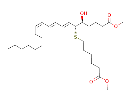 (7E,9E,11Z,14Z)-(5S,6R)-5-Hydroxy-6-(5-methoxycarbonyl-pentylsulfanyl)-icosa-7,9,11,14-tetraenoic acid methyl ester