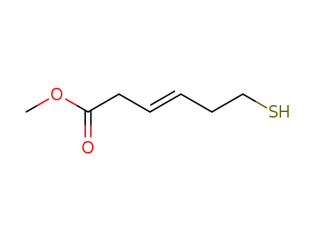 Molecular Structure of 135388-27-1 (3-Hexenoic acid, 6-mercapto-, methyl ester, (E)-)