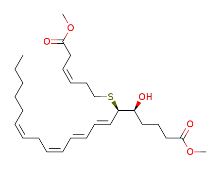 (7E,9E,11Z,14Z)-(5S,6R)-5-Hydroxy-6-((Z)-5-methoxycarbonyl-pent-3-enylsulfanyl)-icosa-7,9,11,14-tetraenoic acid methyl ester