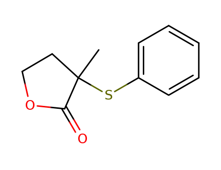 Molecular Structure of 72017-07-3 (2(3H)-Furanone, dihydro-3-methyl-3-(phenylthio)-)