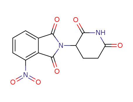 Molecular Structure of 19171-18-7 (2-(2,6-dioxopiperidin-3-yl)-4-nitroisoindoline-1,3-dione)